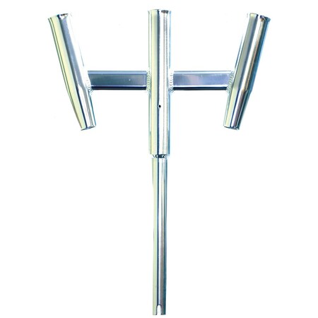 Tigress Triple Aluminum Kite Rod Holder - Straight Butt - Polished 88159